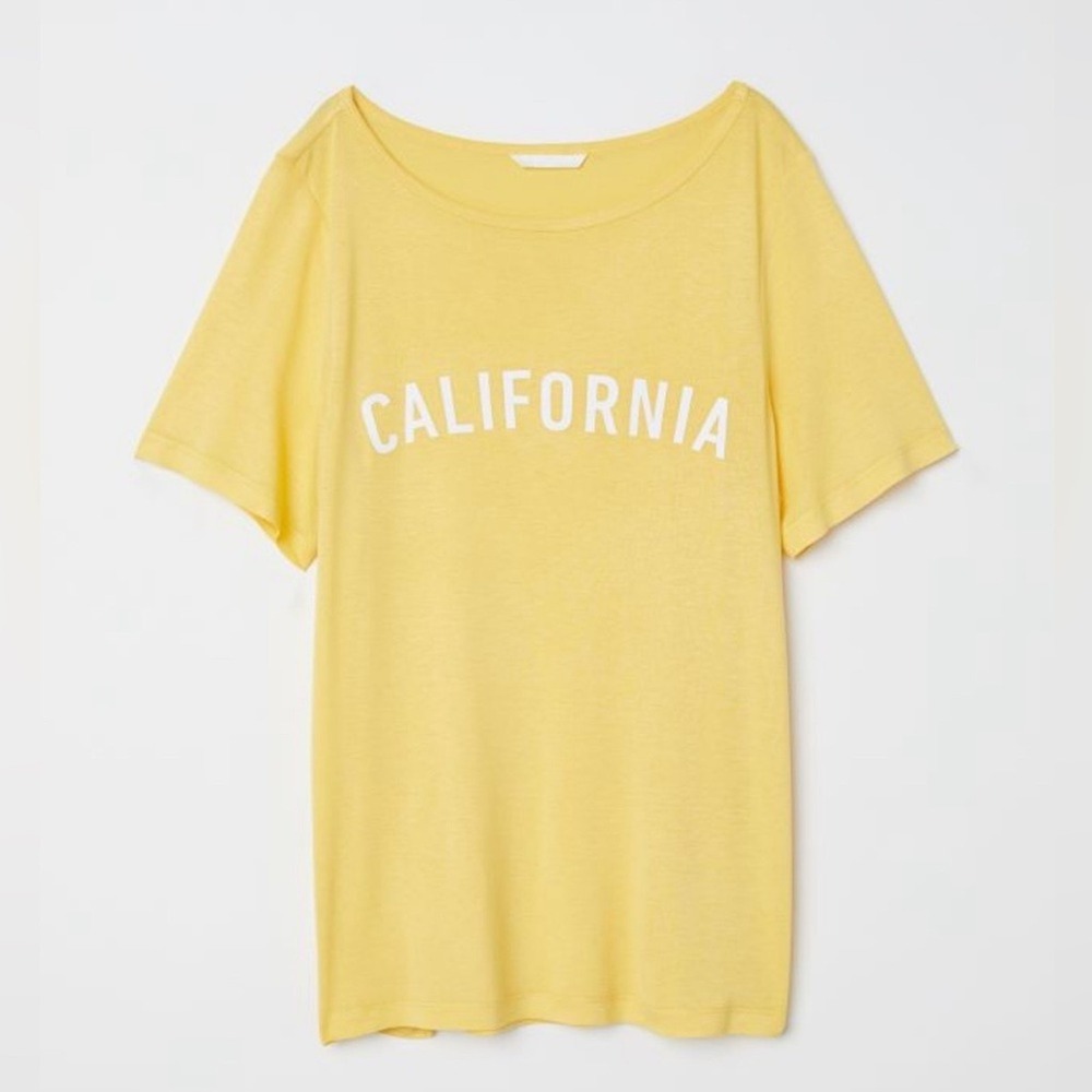 H&M women‎ Yellow California Shirt size S